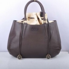 Fendi B Fab Coffee Deerskin Leather Large Top-handle Bag