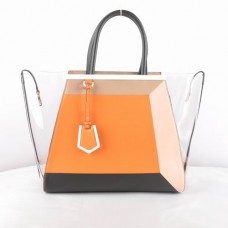 Fendi 2Jours Orange Transparent PVC Bag