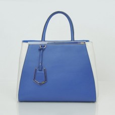 Fendi 2Jours Bag Original Leather in Blue/White