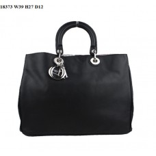 Dior Diorissimo Jumbo Bag Black Nappa Leather (Silvery Hardware) 18373