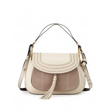 Chloe Hudson Double-Carry Python-Panel Shoulder Bag