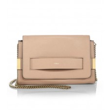Chloe Elle Medium Clutch with Chain Nude