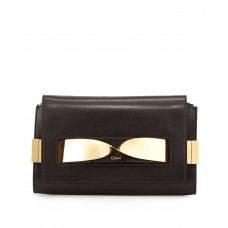 Chloe Elle Medium Chain Clutch Bag Black