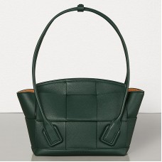 Bottega Veneta Small Arco 33 Bag In Green Grained Calfskin Bottega Veneta Small Arco 33 Bag In Green Grained Calfskin