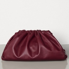 Bottega Veneta The Pouch Clutch In Bordeaux Calfskin Bottega Veneta The Pouch Clutch In Bordeaux Calfskin