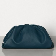 Bottega Veneta The Pouch Clutch In Navy Blue Calfskin Bottega Veneta The Pouch Clutch In Navy Blue Calfskin