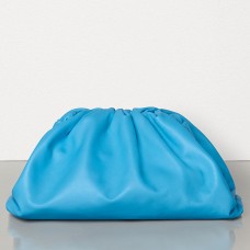 Bottega Veneta The Pouch Clutch In Sky Blue Calfskin Bottega Veneta The Pouch Clutch In Sky Blue Calfskin