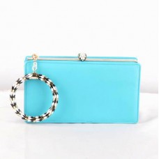 Bvlgari Serpenti Original Leather Framed Pochette Sky Blue 82121