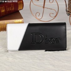Christian Dior Multicolor Black/White Flap Wallet 119