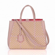 Fendi 2Jours Pink Ferrari Leather Clinch Bolt Bag