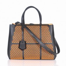 Fendi 2Jours Yellow Ferrari Leather Clinch Bolt Bag