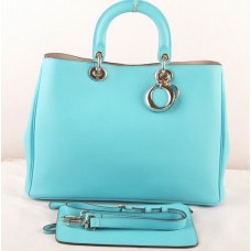 Dior Diorissimo Jumbo Bag Light Blue Original Leather (Golden Hardware) 602