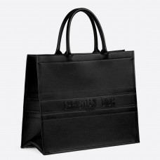 Dior Book Tote In Black Smooth Calfskin Dior Book Tote In Black Smooth Calfskin