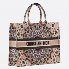 Dior Book Tote Bag Embroidered KaleiDiorscopic