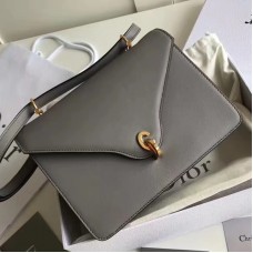 Dior C’est Dior Flap Bag In Grey Calfskin Dior C’est Dior Flap Bag In Grey Calfskin