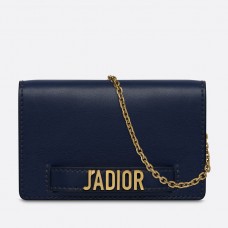 Dior Navy Blue J’Adior Wallet On Chain Pouch
