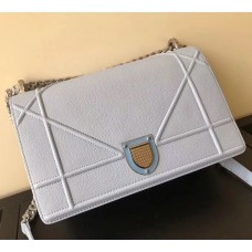 Dior Diorama Flap Bag In Blue Pale Grained Calfskin Dior Diorama Flap Bag In Blue Pale Grained Calfskin