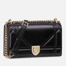 Dior Black Diorama Lambskin Bag With Large Cannage Motif Dior Black Diorama Lambskin Bag With Large Cannage Motif