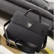 Dior Diorever Tote Bag In Black Calfskin Leather