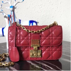 Dior Small Dioraddict Flap Bag In Red Lambskin Dior Small Dioraddict Flap Bag In Red Lambskin