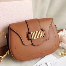 Dior D-Fence Saddle Bag In Brown Calfskin Dior D-Fence Saddle Bag In Brown Calfskin