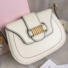 Dior D-Fence Saddle Bag In White Calfskin Dior D-Fence Saddle Bag In White Calfskin