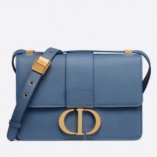 Dior 30 Montaigne Bag In Denim Blue Grained Calfskin Dior 30 Montaigne Bag In Denim Blue Grained Calfskin