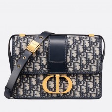 Dior 30 Montaigne Bag In Blue Oblique Jacquard Canvas Dior 30 Montaigne Bag In Blue Oblique Jacquard Canvas