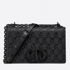 Dior 30 Montaigne Chain Bag In Black Braided Lambskin Dior 30 Montaigne Chain Bag In Black Braided Lambskin