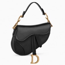 Dior Mini Saddle Bag In Black Calfskin Dior Mini Saddle Bag In Black Calfskin