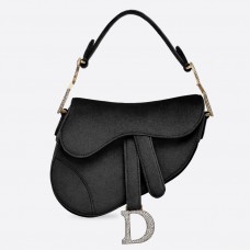 Dior Mini Saddle Bag In Black Velvet Dior Mini Saddle Bag In Black Velvet