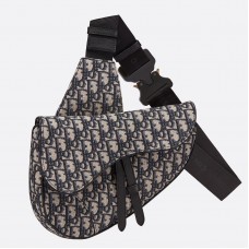 Dior Men's Saddle Belt Bag In Oblique Canvas Dior Men's Saddle Belt Bag In Oblique Canvas