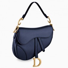 Dior Saddle Bag In Navy Blue Calfskin Dior Saddle Bag In Navy Blue Calfskin