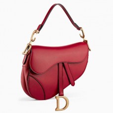 Dior Saddle Bag In Red Calfskin Dior Saddle Bag In Red Calfskin