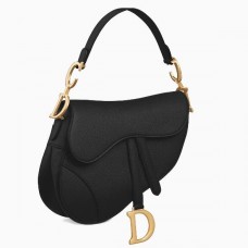 Dior Saddle Bag In Black Grained Calfskin Dior Saddle Bag In Black Grained Calfskin