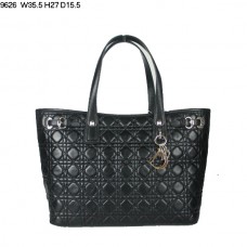 Dior Panarea Large Shoulder Bag Black Lambskin Leather (Golden Hardware) 9626