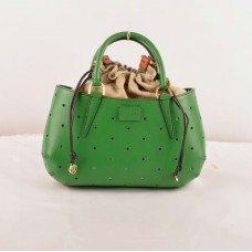 Fendi B Fab Grass Green Ferrari Leather Perforated Bag Medium Top-handle Bag