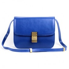 Celine Clasp Classic Box Medium Bag Blue