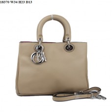 Dior Diorissimo Medium Bag Apricot Nappa Leather (Silvery Hardware) 18370