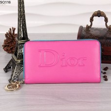 Christian Dior Peach Zipper Wallet 116 Christian Dior Peach Zipper Wallet 116