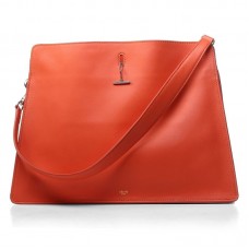 Celine Original Leather Shoulder Bag Orange 3355