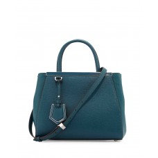 Fendi 2Jours Medium Leather Tote Bag Ocean