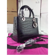 Replica Dior Lady Totes Genuine Leather Black Bag