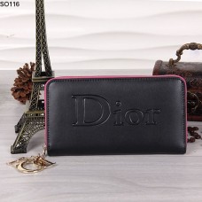 Christian Dior Black Zipper Wallet 116