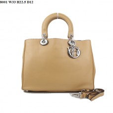 Dior Diorissimo Small Bag Apricot Nappa Leather (Silvery Hardware) 8001