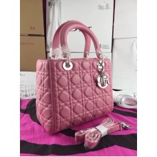 Replica Dior Lady Totes Genuine Leather Pink Handbag