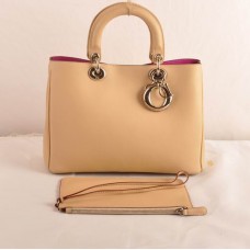 Dior Diorissimo Medium Bag Apricot Original Leather (Golden Hardware) 603